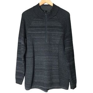 Under Armour UA 1/2 Zip Pullover Sweater Long Sleeve Heathered Grey Men's Large